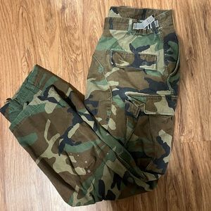 Camo Print Cargo Pants